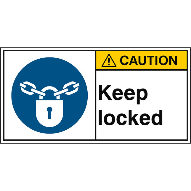 ISO Safety Sign  Keep locked