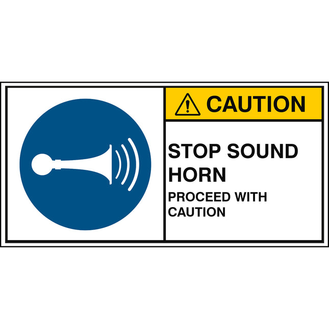 ISO Safety Sign  Sound horn