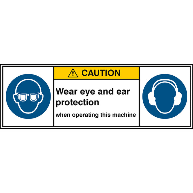 ISO Safety Sign  Wear eye protection Wear ear protection