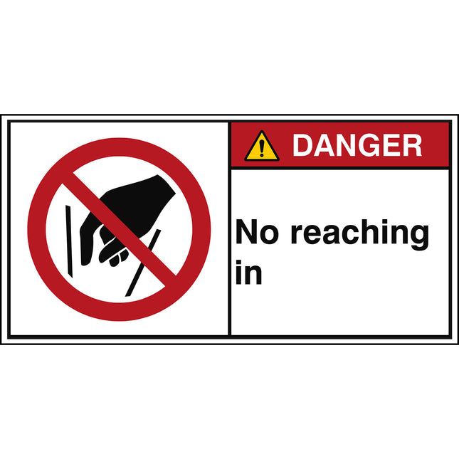 ISO Safety Sign  No reaching in