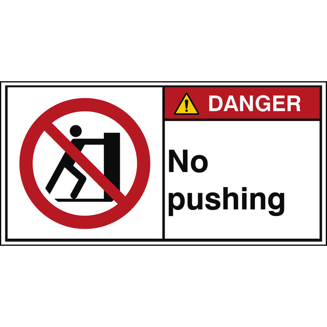 ISO Safety Sign  No pushing