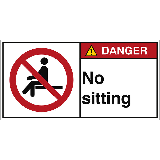 ISO Safety Sign  No sitting