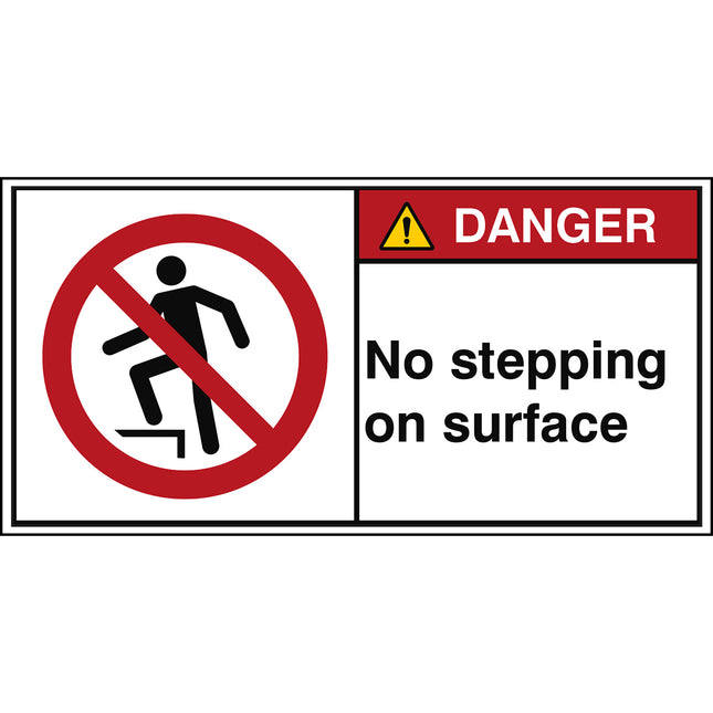ISO Safety Sign  No stepping on surface