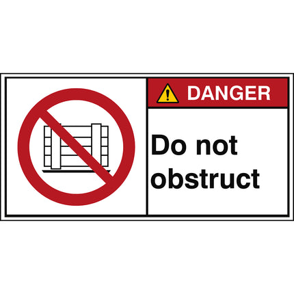 ISO Safety Sign  Do not obstruct