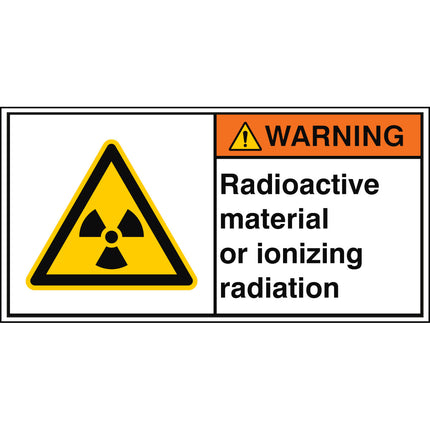 ISO Safety Sign  Radioactive material or ionizing radiation