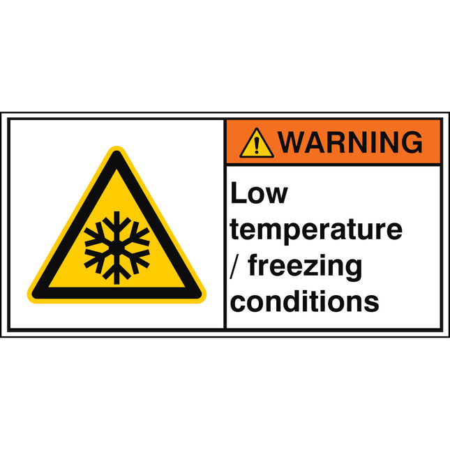 ISO Safety Sign  Low temperature freezing conditions