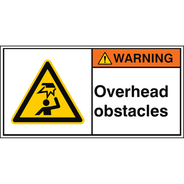 ISO Safety Sign  Overhead obstacles