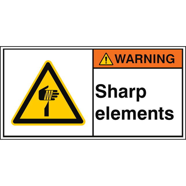 ISO Safety Sign  Sharp elements