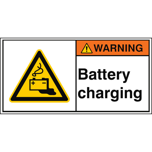 ISO Safety Sign  Battery charging
