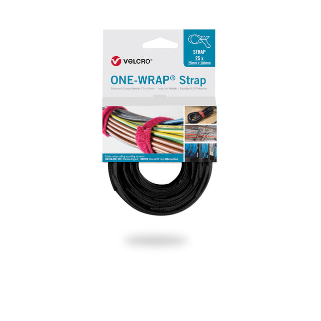 VELCRO ONEWRAP strap 25mm x 300mm black