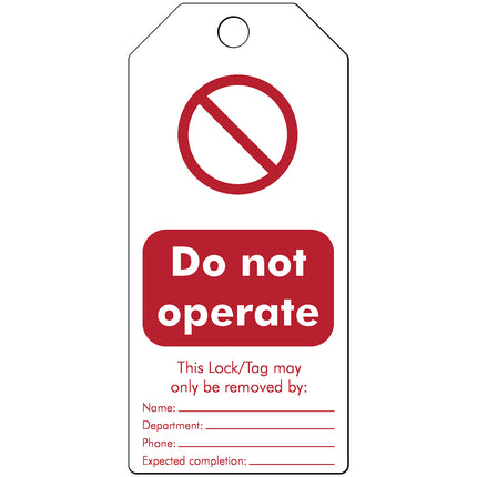 Tagout Rewritable Warning Tags