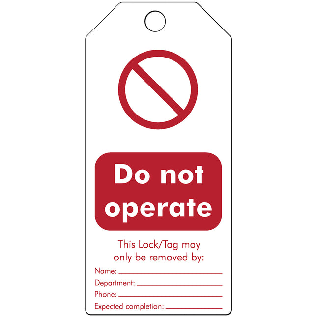 Tagout Rewritable Warning Tags