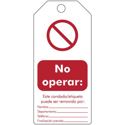 Tagout Rewritable Warning Tags