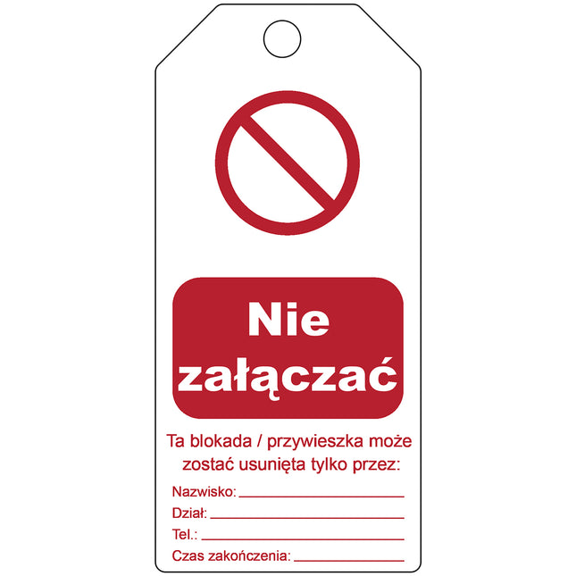 Tagout Rewritable Warning Tags