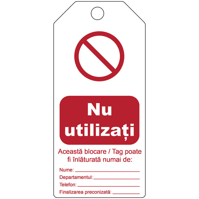 Tagout Rewritable Warning Tags