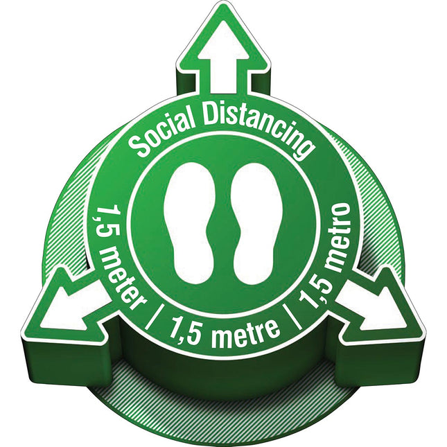 3D Safety Sign  COVID19  Social Distance 15m