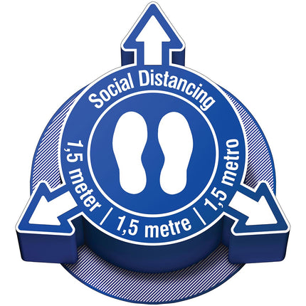 3D Safety Sign  COVID19  Social Distance 15m