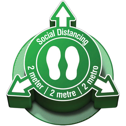 3D Safety Sign  COVID19  Social Distance 2m