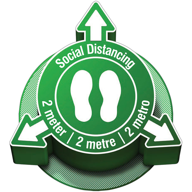 3D Safety Sign  COVID19  Social Distance 2m