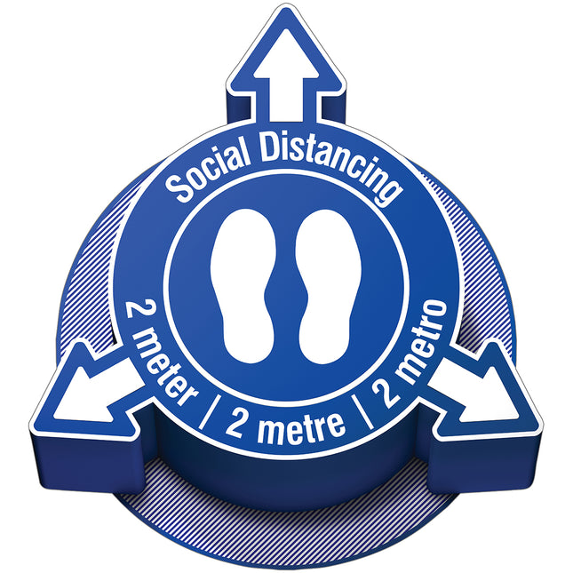 3D Safety Sign  COVID19  Social Distance 2m