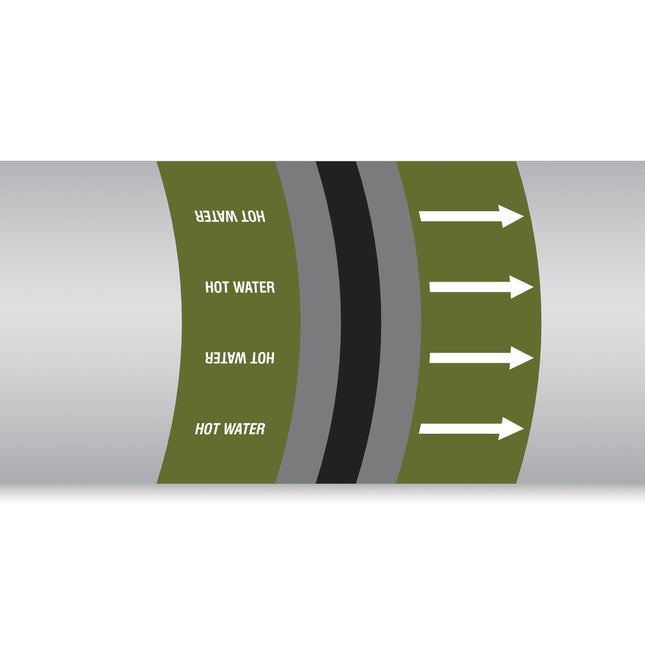British Standard Pipe Markers  Hot Water