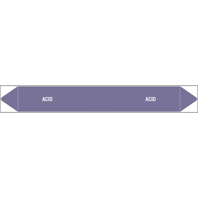 British Standard Pipe Markers  Acid