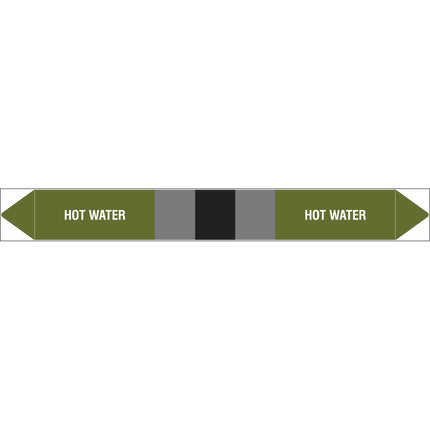 British Standard Pipe Markers  Hot Water