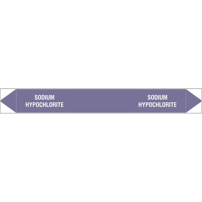 British Standard Pipe Markers  Sodium Hypochlorite