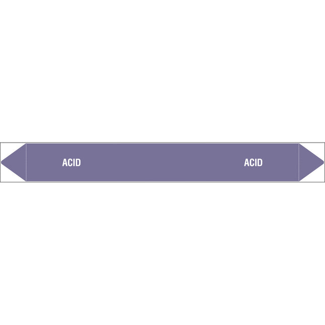 British Standard Pipe Markers  Acid