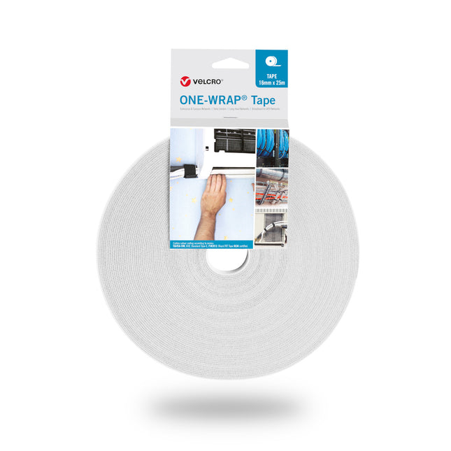 VELCRO ONEWRAP tape 16mm x 25m white