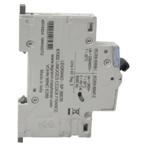 407432Legrandقاطع دارة Legrand DX3 أحادي القطب 16A منحنى B