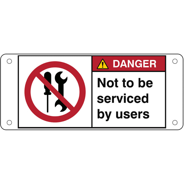 ISO Safety Sign  Not to be serviced by users