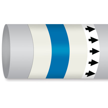 ISO 14726 IMO Pipemarker  Air In Ventilation System Mechanical Supply Air  Cold