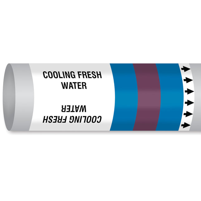 ISO 14726 IMO Pipemarker  Fresh Water Cooling Fresh Water