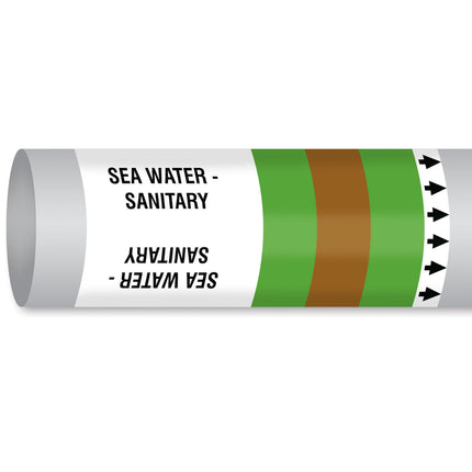 ISO 14726 IMO Pipemarker  Sea Water Sea Water  Sanitary