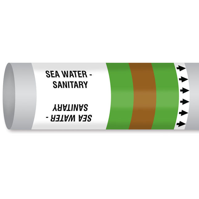 ISO 14726 IMO Pipemarker  Sea Water Sea Water  Sanitary