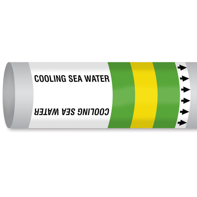 ISO 14726 IMO Pipemarker  Sea Water Cooling Sea Water