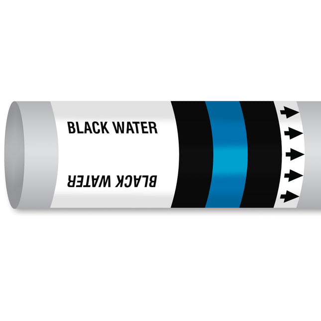 ISO 14726 IMO Pipemarker  Waste Media Black Water