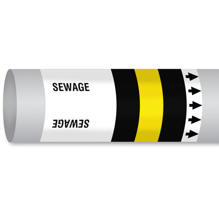 ISO 14726 IMO Pipemarker  Waste Media Sewage