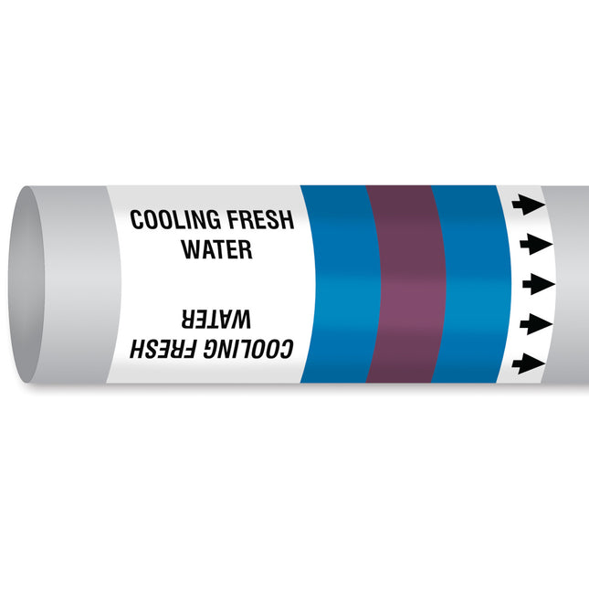 ISO 14726 IMO Pipemarker  Fresh Water Cooling Fresh Water