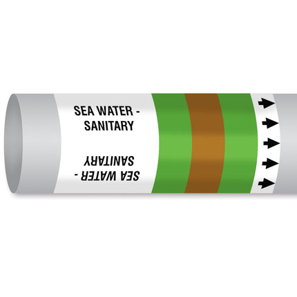 ISO 14726 IMO Pipemarker  Sea Water Sea Water  Sanitary