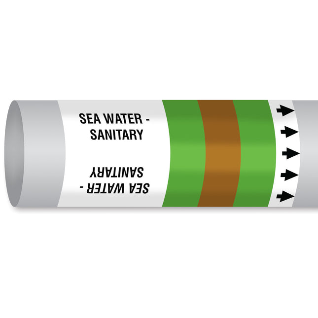 ISO 14726 IMO Pipemarker  Sea Water Sea Water  Sanitary