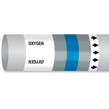ISO 14726 IMO Pipemarker  Non Flammable Gases Oxygen