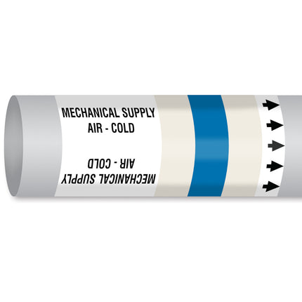 ISO 14726 IMO Pipemarker  Air In Ventilation System Mechanical Supply Air  Cold