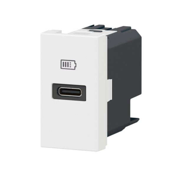 077690LLegrandموزاييك USB نوع C توصيل الطاقة 20 واط منفذ واحد أبيض