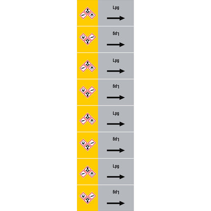 ISO 20560 Pipe Markers  Gas
