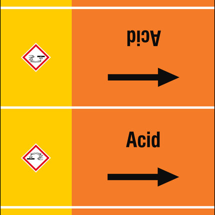 ISO 20560 Pipe Markers  Acids