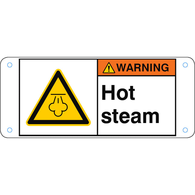 ISO Safety Sign  Warning Hot steam