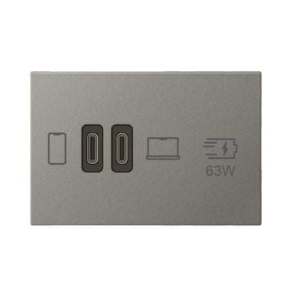 575491Legrandشاحن أرتيور USB بـ 3 وحدات 63 وات توصيل الطاقة من النوع سي مغنيسيوم