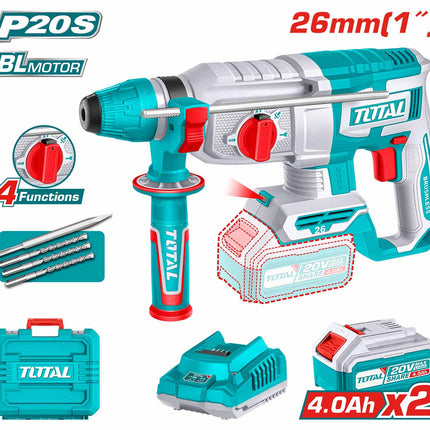 TRHLI202682Total Toolsمطرقة دوارة TRHLI202682 ليثيوم أيون